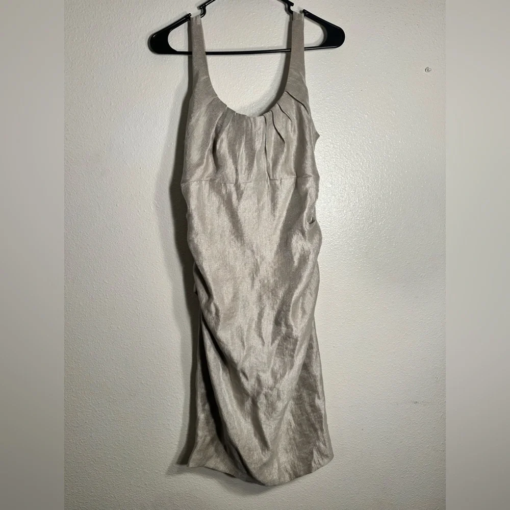 Fancy suzi chin by maggie boutique size 10 scrunch metallic party dress - Picture 4 of 11